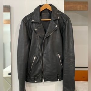 AllSaints “Tyson” men’s leather jacket in Medium. Lightly worn, too small for me
